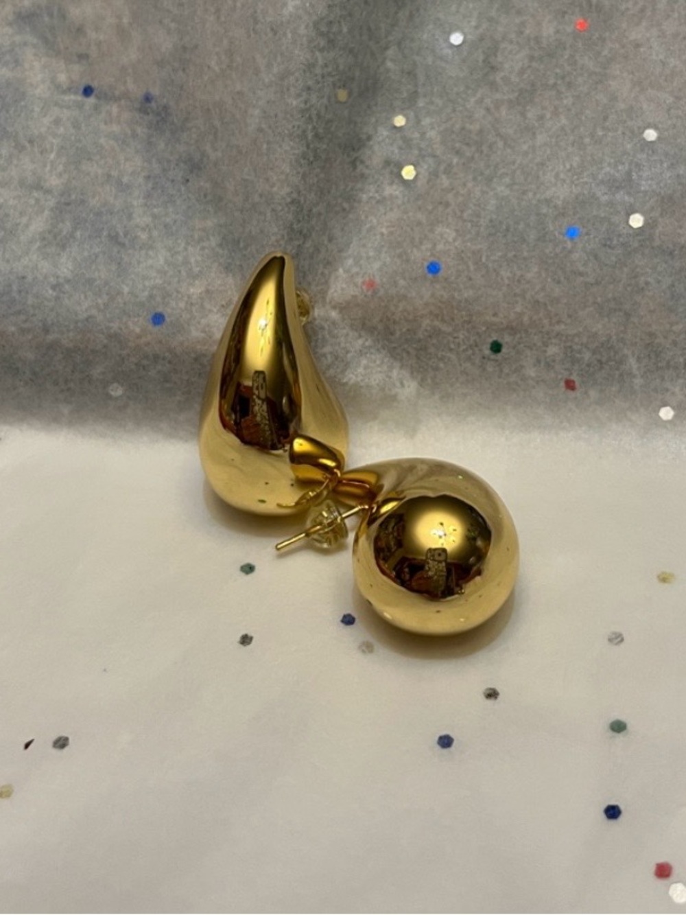 Gold Drop Statement Earrings